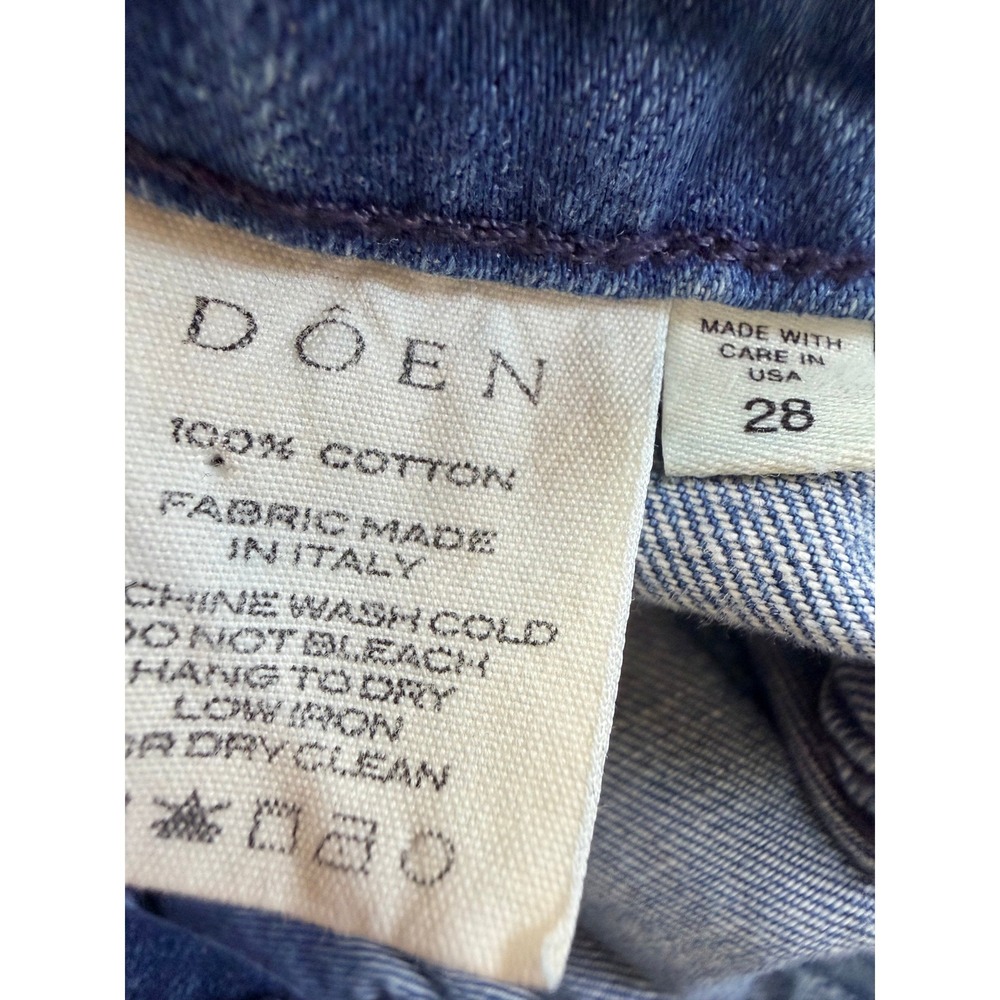DOEN Maritime Jean Patch Pocket Jeans Size 28 in Menton Wash Blue Made in USA - Picture 5 of 15